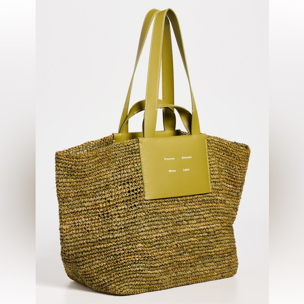 Proenza Schouler White Label
XL Morris Raffia Tote olive green